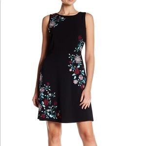 Embroidered Black Dress